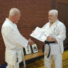 Sensei Dave Kershaw receiving 8th Dan